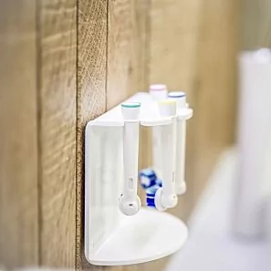 OVIDEN® Ovi-One WHITE uchwyt na 4 końcówki do szczoteczek elektrycznych rotacyjnych, sonicznych oraz ultradźwiękowych – kolor biały