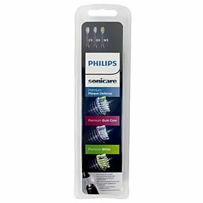 Philips Sonicare C3/G3/W3 (czarne) – trójpak zróżnicowanych końcówek do szczoteczek sonicznych z serii Sonicare HX9073/33