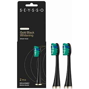 SEYSSO Gold Black Whitening SE0302B – wybielające końcówki do szczoteczki sonicznej 2 szt.