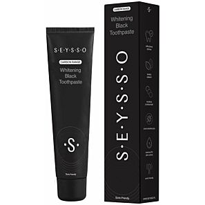 SEYSSO Carbon Black - pasta do szczoteczek sonicznych z wybielającym węglem aktywnym 75 ml