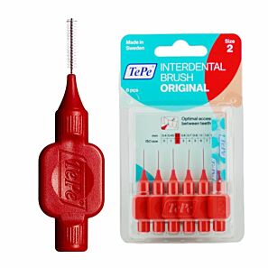 Szczoteczki międzyzębowe z bioplastiku  TePe Original 6 szt. czerwone – 0.5 mm