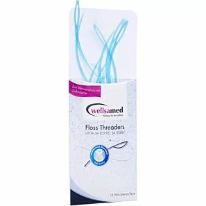 Wellsamed Floss Threaders 10 szt. – przewleczki do nici dentystycznych, ułatwiające nitkowanie
