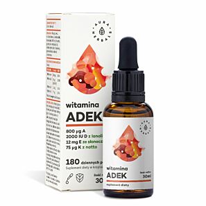 Aura Herbals Witamina A + D3 2000 IU + E + K2  – krople 30 ml