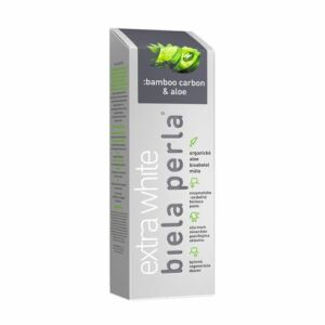 Biała Perła Bamboo Carbon and Aloe – czarna pasta wybielająca z węglem aktywnym i aloesem 75 ml