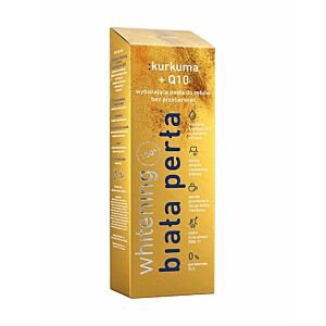 Biała Perła Whitening kurkuma + Q10 – wybielająca pasta do zębów o działaniu antybakteryjnym 75 ml