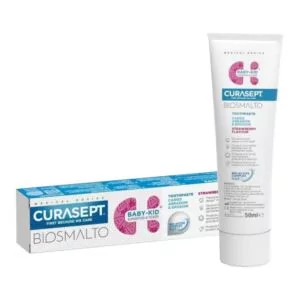 Curasept Biosmalto Kid – pasta do zębów z fluorem  dla dzieci w wieku 0-6, smak truskawki