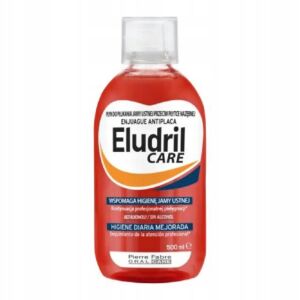 Eludril CARE - płyn do płukania jamy ustnej  przeciw płytce nazębnej z chlorheksydyną 0,05% 500 ml
