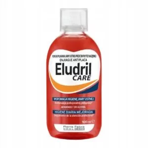 Eludril CARE - płyn do płukania jamy ustnej  przeciw płytce nazębnej z chlorheksydyną 0,05% 500 ml