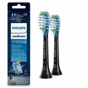 Philips Sonicare C3 Premium Plaque Defence – końcówki do szczoteczki sonicznej w kolorze czarnym (HX9042/33) 2 szt.
