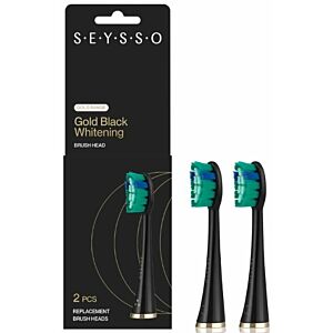 SEYSSO Gold Black Whitening SE0302B – wybielające końcówki do szczoteczki sonicznej 2 szt.