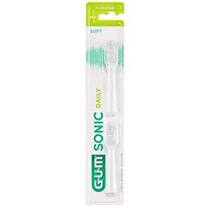 GUM Sonic Daily – białe końcówki do szczoteczki sonicznej