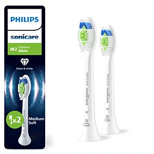 Philips Sonicare Optimal White HX6062/87 – końcówki do szczoteczki sonicznej  w kolorze białym 2 szt.