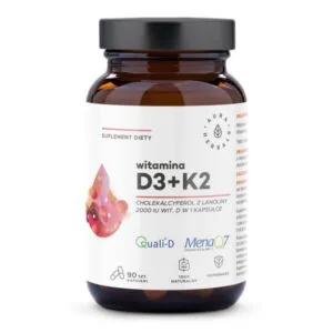 Aura Herbals Witamina D3 2000 IU + K2 – kapsułki 90 szt.