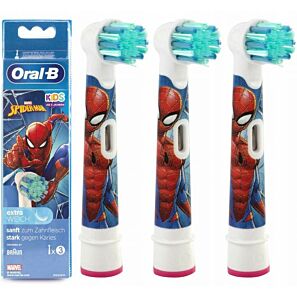 Oral-B Stages Spiderman –  końcówki do szczoteczki elektrycznej dla dzieci 3 szt.