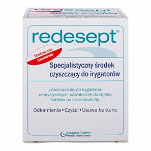 Profesjonalny preparat do czyszczenia, dezynfekcji i odkamieniania irygatorów – REDESEPT