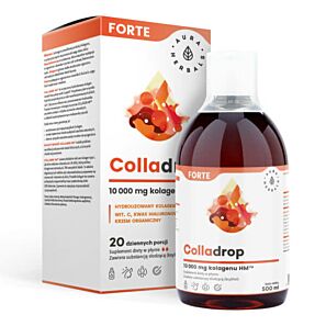 Aura Herbals Colladrop Forte, kolagen morski 10000 mg – płyn 500 ml