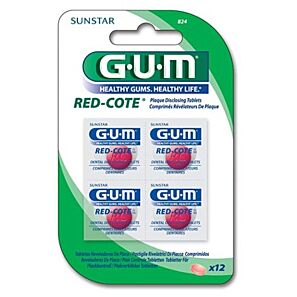 GUM Butler Red-Cote tabletki wybarwiające płytkę nazębną 4szt.