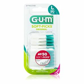 GUM Butler Soft-Picks Large 50 szt. – elastyczne wykałaczki do szerokich przestrzeni międzyzębowych