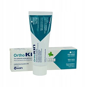 KIN OrthoKin 75 ml - miętowa pasta do zębów dla osób noszących aparat ortodontyczny 