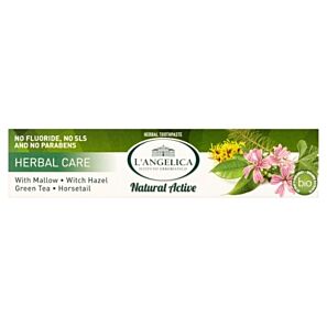 L’Angelica Natural Active Ziołowa Ochrona 75 ml – bezpieczna, ziołowa pasta do zębów zwykłych i wrażliwych