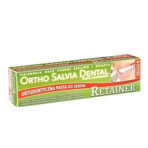Ortho Salvia Retainer 75 ml – pasta do zębów dla osób po leczeniu ortodontycznym lub noszącym aparaty retencyjne