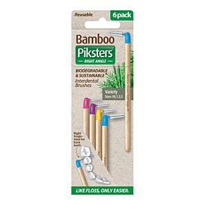 PIKSTERS Bamboo Right Angle Variety Pack 4 szt. – ekologiczne szczoteczki międzyzębowe