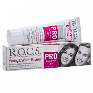 ROCS PRO Young & White Enamel - pasta wybielająca do zębów owocowo-miętowa 100 ml