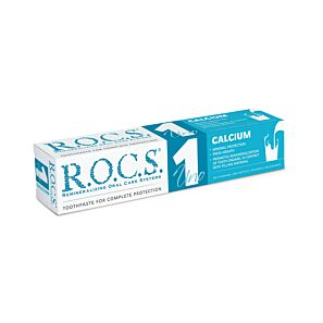 ROCS UNO Calcium – remineralizująca pasta do zębów bez fluoru 60 ml