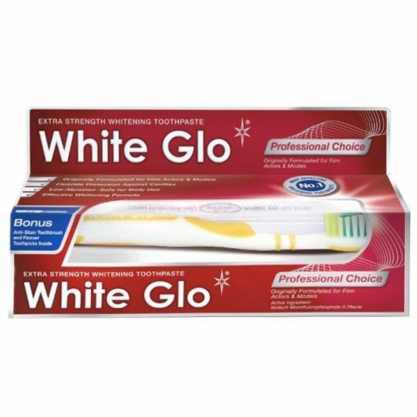 Nieznana Pasta wybielająca dla aktorów i modelek  White Glo Professional Choice (100ml)