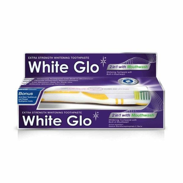 Nieznana Wybielająca formuła pasty i płynu White Glo 2in1 Whitening with Mouthwash Toothpaste (100 ml) — Składniki i ocena