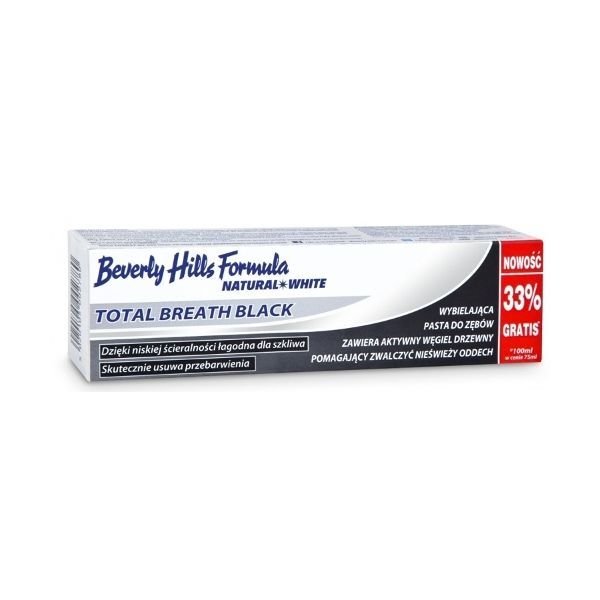 Nieznana Zahnpasta Beverly Hills Natural White Total Breath Black