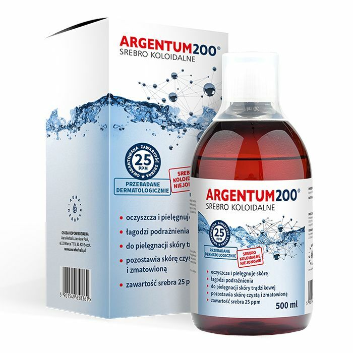 Aura Herbals Aura Herbals Srebro Koloidalne 25 ppm Argentum 200 – tonik 500 ml