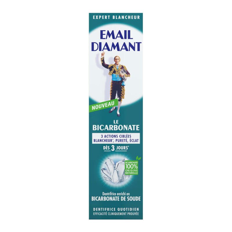 EMAIL DIAMANT Email Diamant Le Bicarbonate – pasta zapobiegająca powstawaniu kamienia nazębnego 75 ml — Składniki i ocena