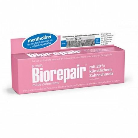 BIOREPAIR Biorepair Dr. Wolff’s Mild 75 ml – delikatna pasta do zębów, bez fluoru i metanolu — Składniki i ocena