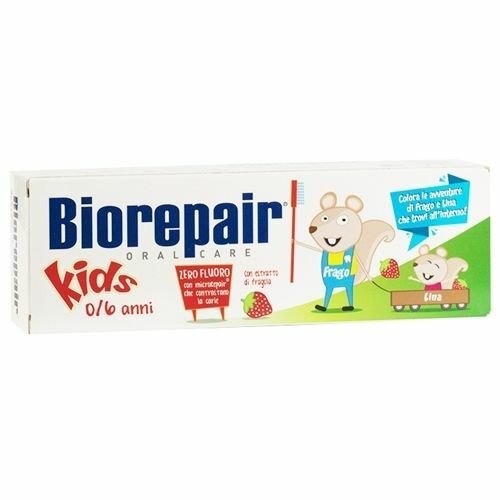 BIOREPAIR BIOREPAIR KIDS 50 ml – remineralizująca pasta do zębów dla dzieci z wyciągiem z poziomki