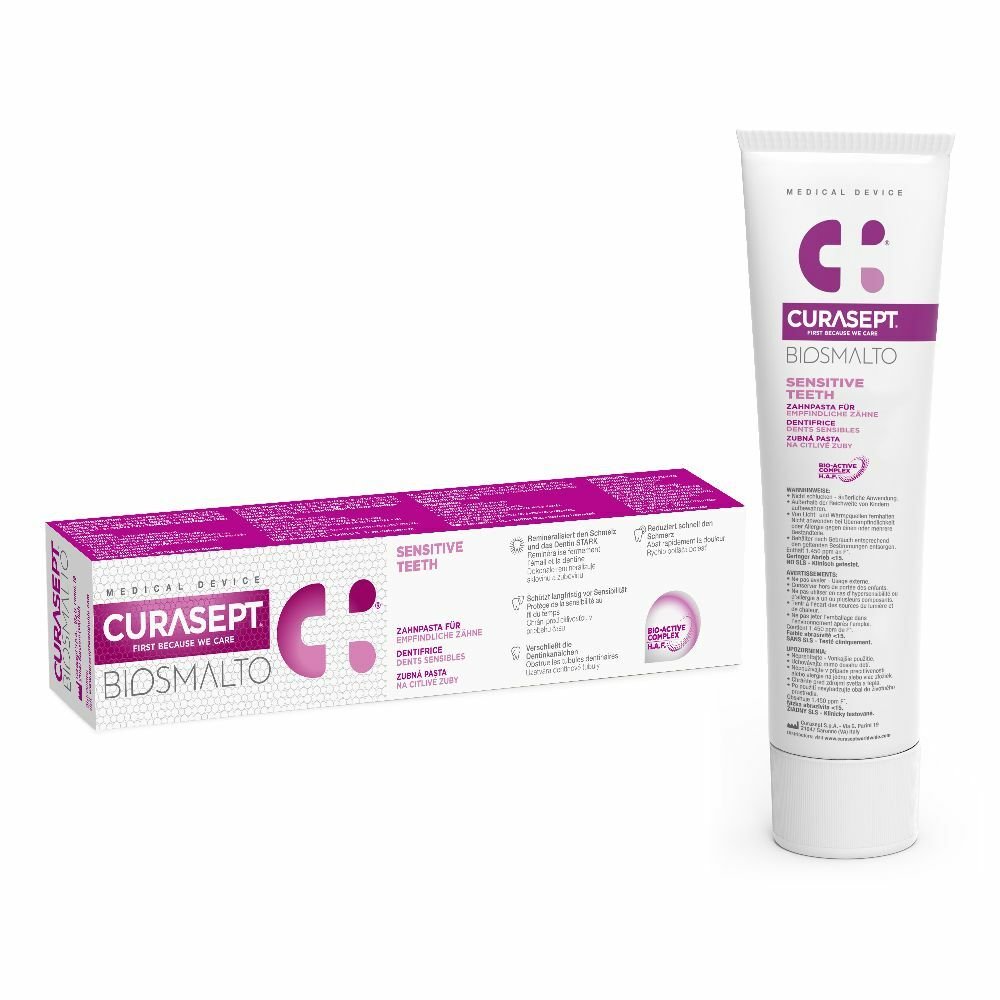 Curasept Curasept Biosmalto Sensitive – pasta do zębów na nadwrażliwość zębów 75 ml — Składniki i ocena