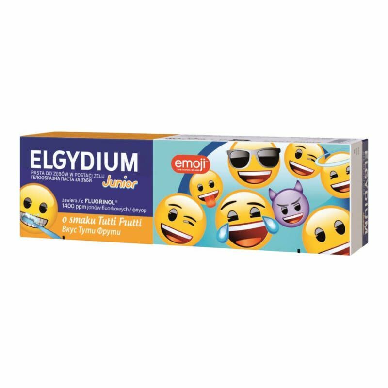 Nieznana Pasta dla dzieci (7-12 lat) o smaku owocowym Elgydium Emoji Junior 75 ml