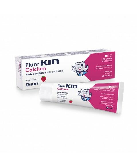 KIN Fluor-KIN Calcium 75ml – pasta do zębów przeciwdziałająca próchnicy, przeznaczona dla dzieci — Składniki i ocena