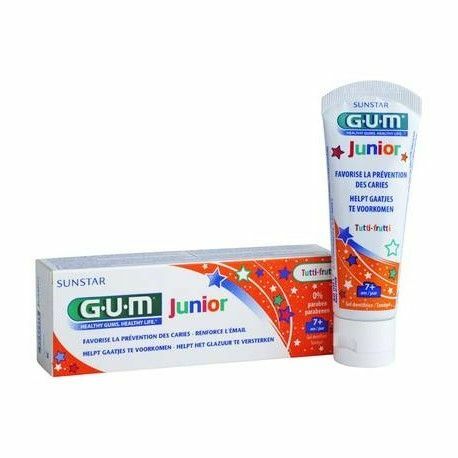 GUM GUM Junior Tutti Frutti 50 ml – remineralizująca pasta do zębów dla dzieci powyżej 7 lat — Składniki i ocena