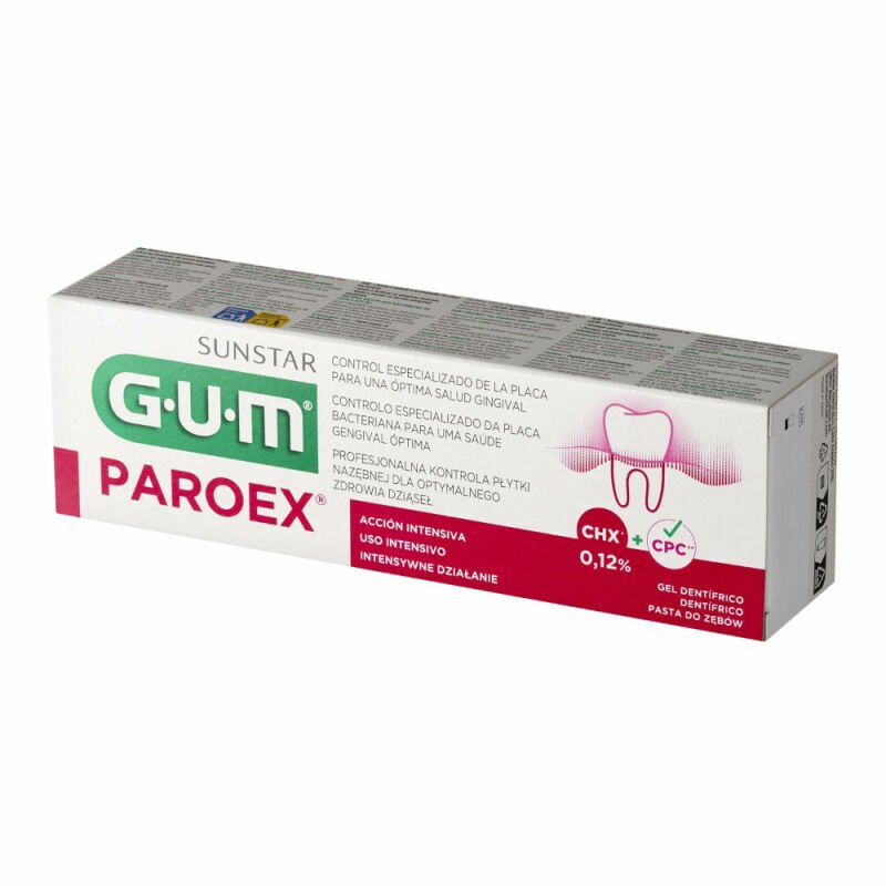 GUM GUM Butler ParoeX 75ml – żelowa pasta z chlorheksydyną 0,12% na zapalenie dziąseł, przeznaczona do krótkich terapii — Składniki i ocena