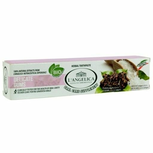 L'angelica Delikatne Dziąsła 75ml – ziołowa pasta do zębów, przynosząca ulgę nadwrażliwym dziąsłom — Inhaltsstoffe i ocena