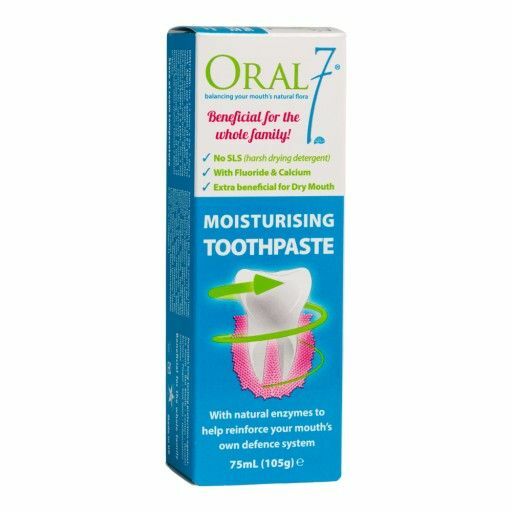 Oral7 ORAL7 nawilżająca pasta do zębów na suchość jamy ustnej z kompleksem enzymów - 75ml — Składniki i ocena