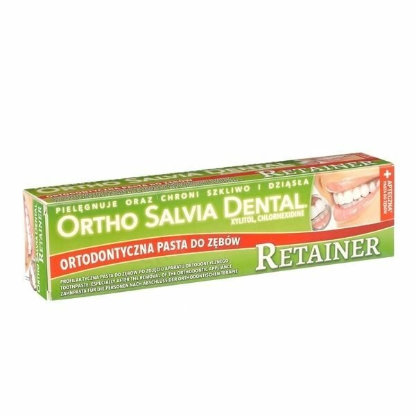 Nieznana Ortho Salvia Retainer 75 ml – pasta do zębów dla osób po leczeniu ortodontycznym lub noszącym aparaty retencyjne