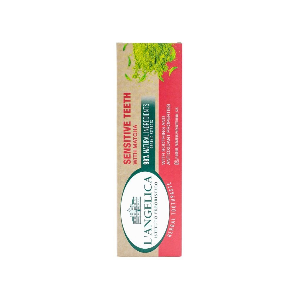 Nieznana L’Angelica Wrażliwe Zęby – naturalna pasta do zębów wrażliwych  z matchą 75 ml — Składniki i ocena