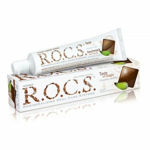 Nieznana Remineralizująca pasta o smaku czekolady i mięty Rocs Chocolate & Mint 60ml