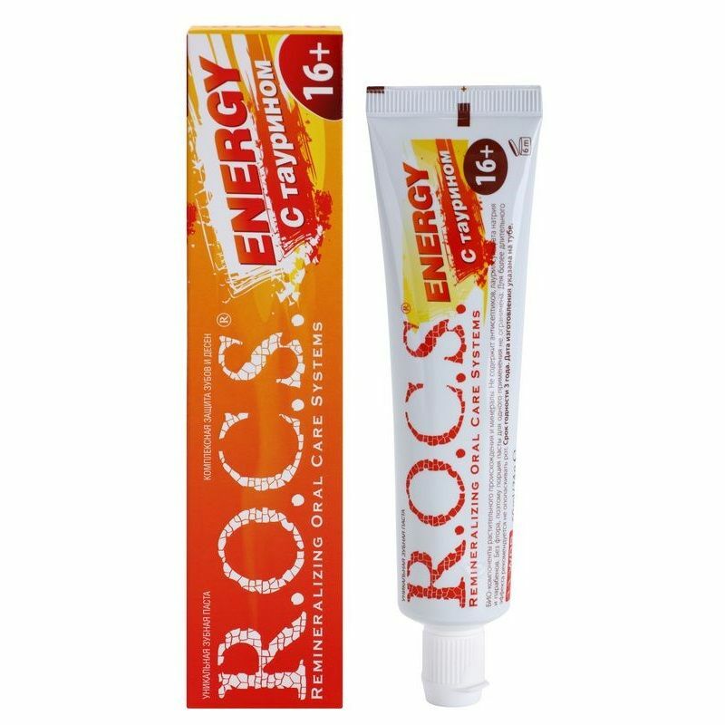 Nieznana Energetyzująca pasta do zębów z tauryną Rocs Energy Taurine 60ml
