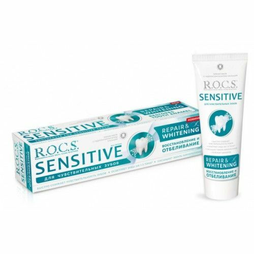 Nieznana Pasta wybielająca dla wrażliwych zębów Rocs Sensitive Repair and Whitening 75ml