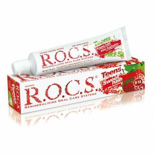 Nieznana Pasta dla dzieci (8-18 lat) o smaku poziomki Rocs Teens Wild Strawberry 60ml