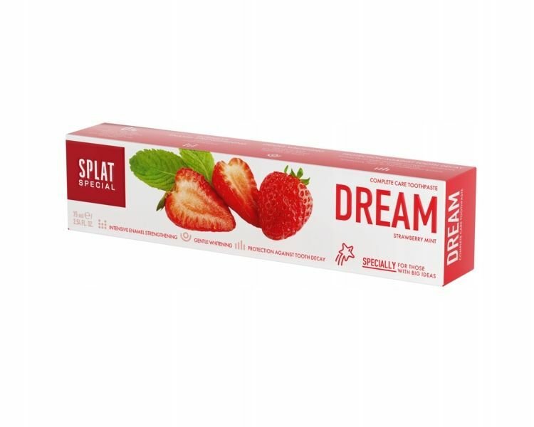 SPLAT SPLAT Special Dream – wybielająca i wzmacniająca pasta do zębów o smaku truskawkowo-miętowym 75 ml — Inhaltsstoffe i ocena