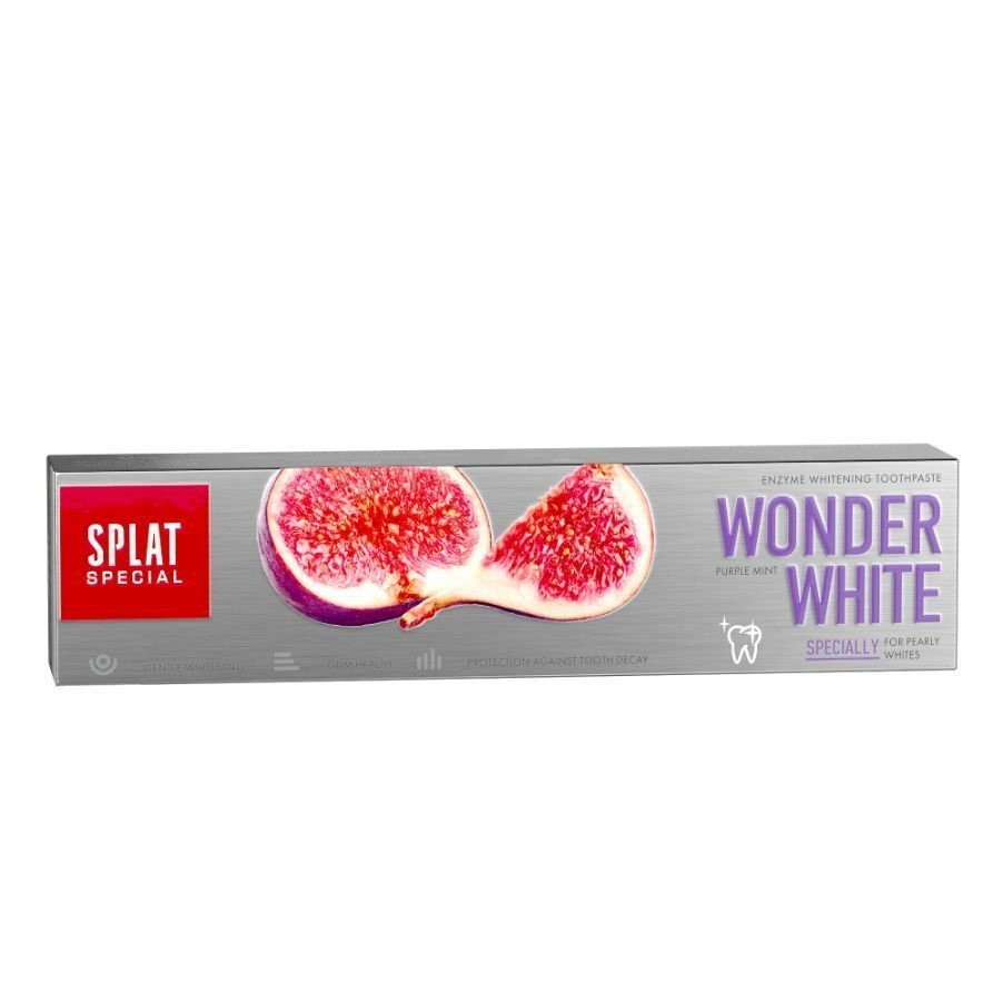 SPLAT SPLAT Special WONDER WHITE – enzymatyczna wybielająca pasta do zębów bez fluoru 75 ml